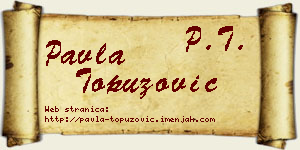 Pavla Topuzović vizit kartica